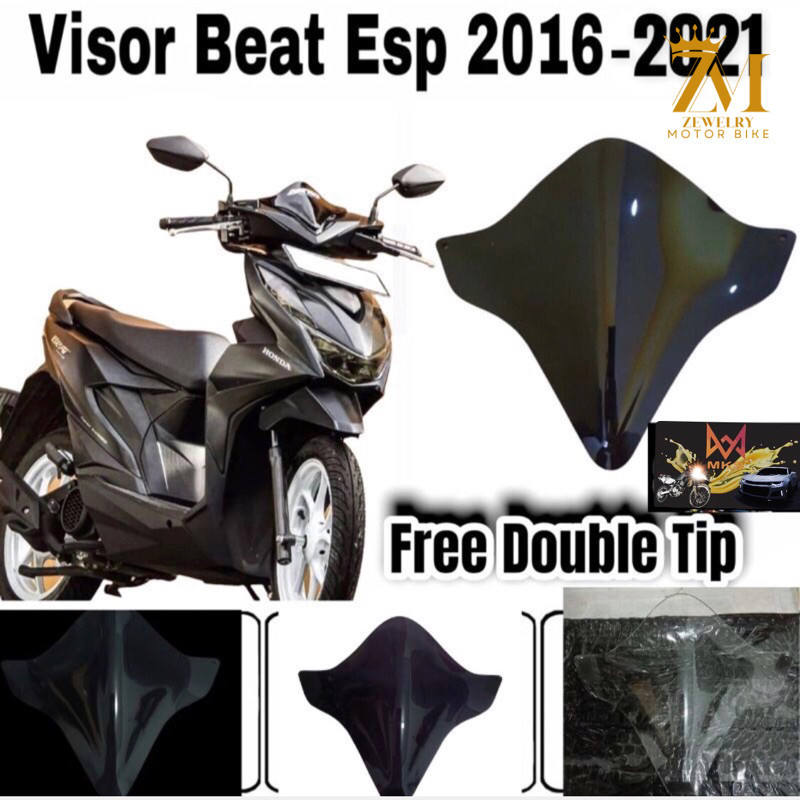 VISOR BEAT FI BEAT /BEAT DELUXE 2016- 2020 SMOKE BENING HITAM ICE BLUE
