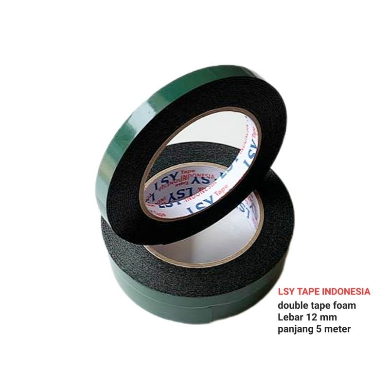 

double tape foam 12mm x 5 meter full LSY TAPE INDONESIA