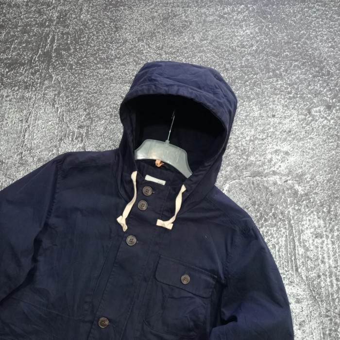 jaket parka Gap navy big pocket banyak saku Resleting ideal