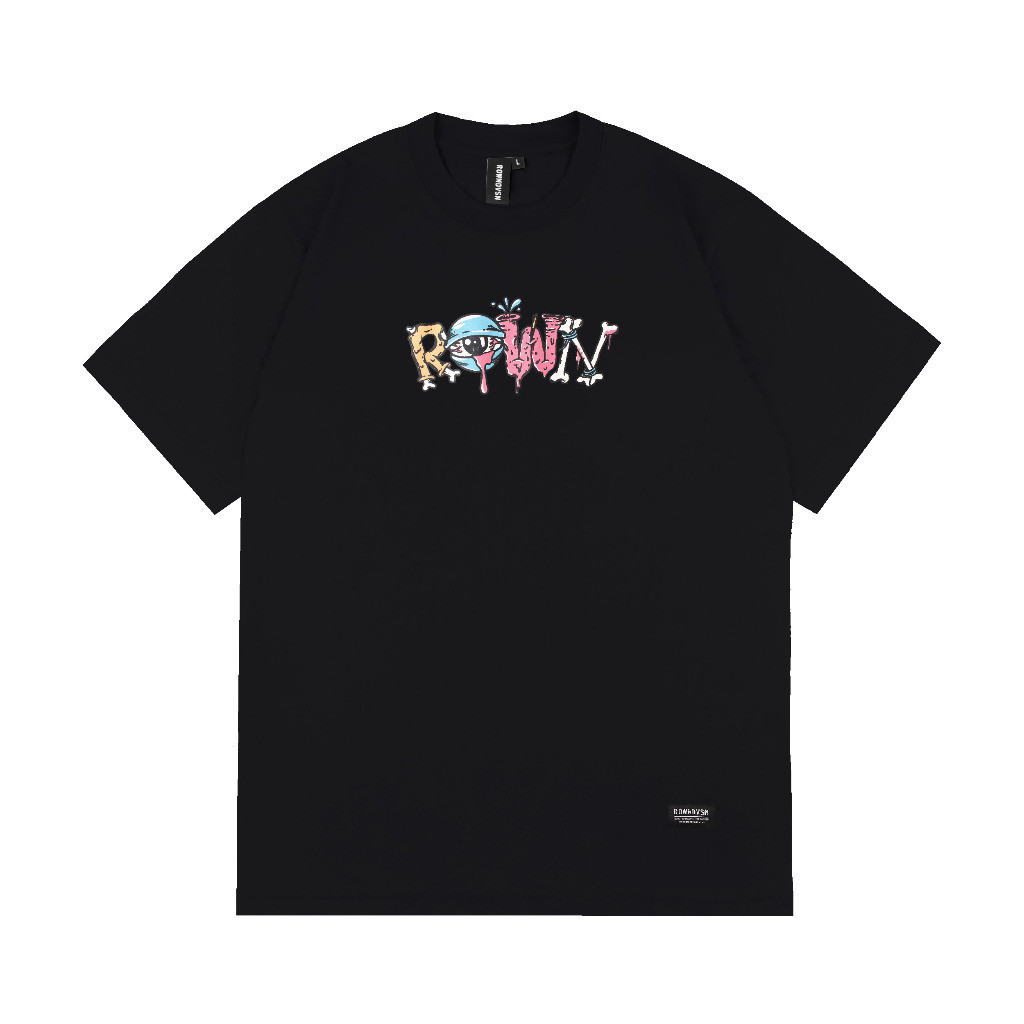 Original Design 【Popular】 Rown Division Official T-Shirt  - Rowndvsn Kaos Deadler Hitam - TC002 cott