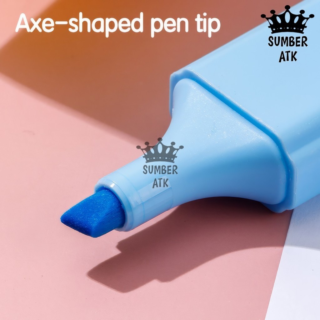 

D3W! Deli Set 6 Pcs Spidol Highlighter Spongebob EU375 Random Spidol Stabilo Warna Warni Alat Tulis