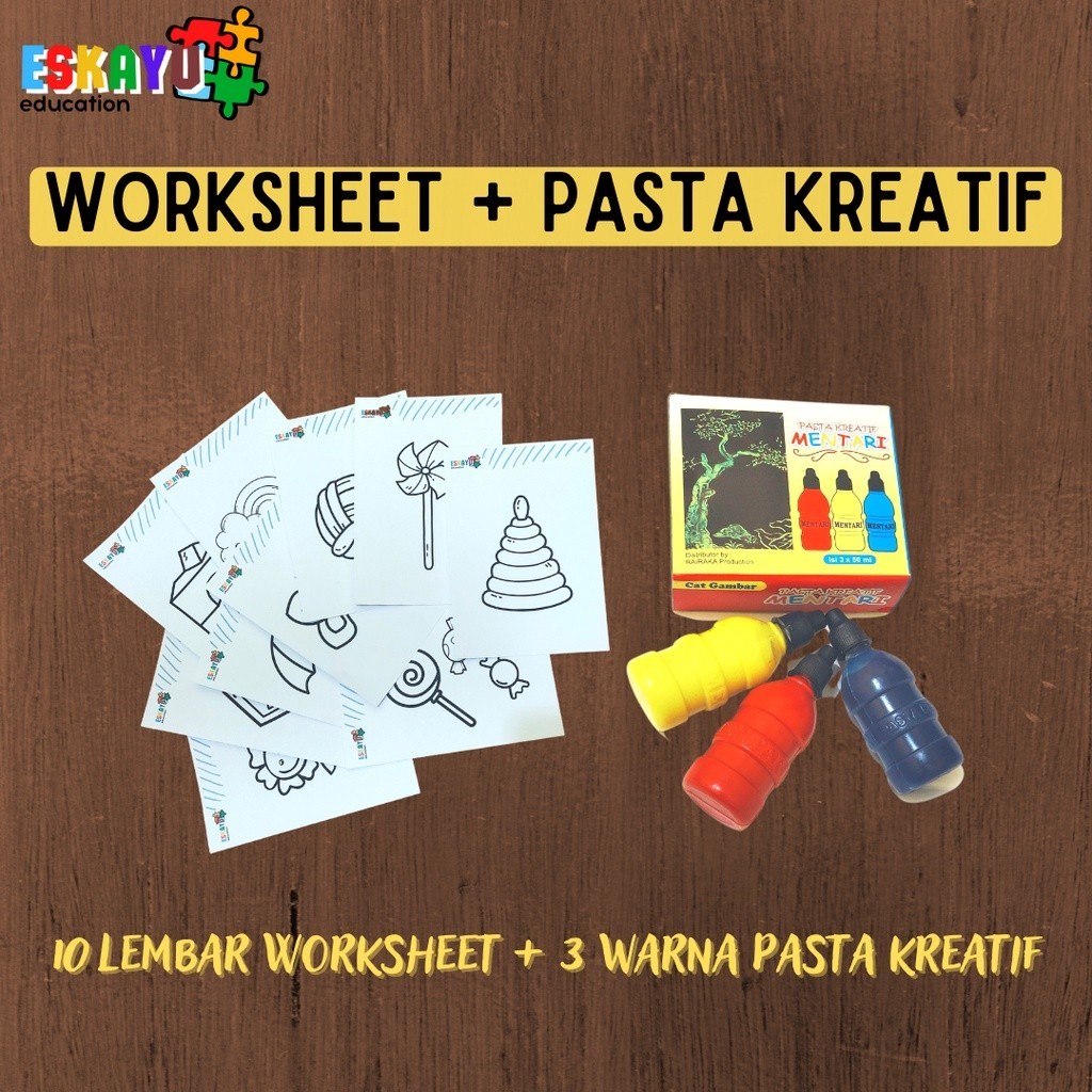 

PASTA KREATIF MENTARI / FINGER PAINT / CAT AIR ANAK / CAT LUKIS ANAK / MEWARNAI / FINGERPAINT / CAT AIR WASHABLE MUDAH DICUCI