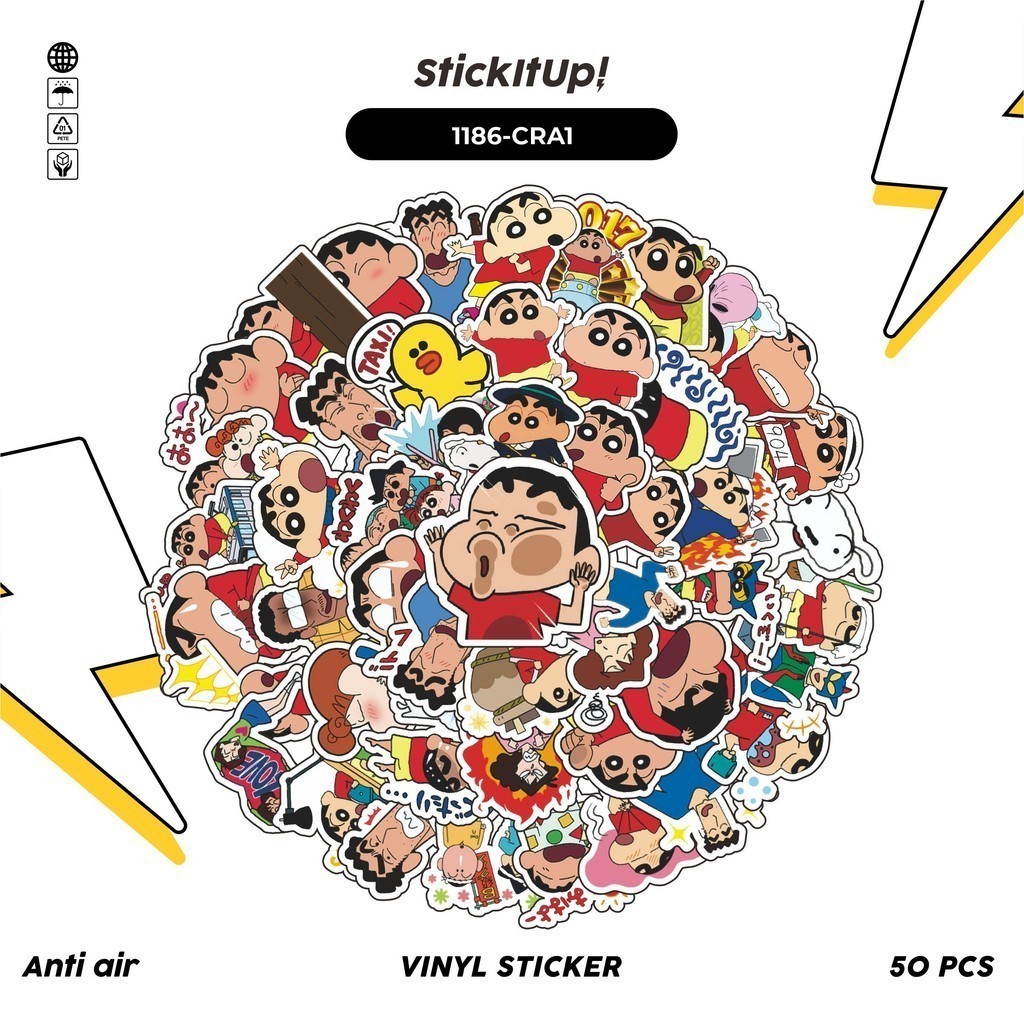 

COD✨ 100 Pcs Stiker Crayon Sinchan v4 Lucu Anti Air Untuk Dekorasi Notebook Sepeda Skateboard Handphone DIY