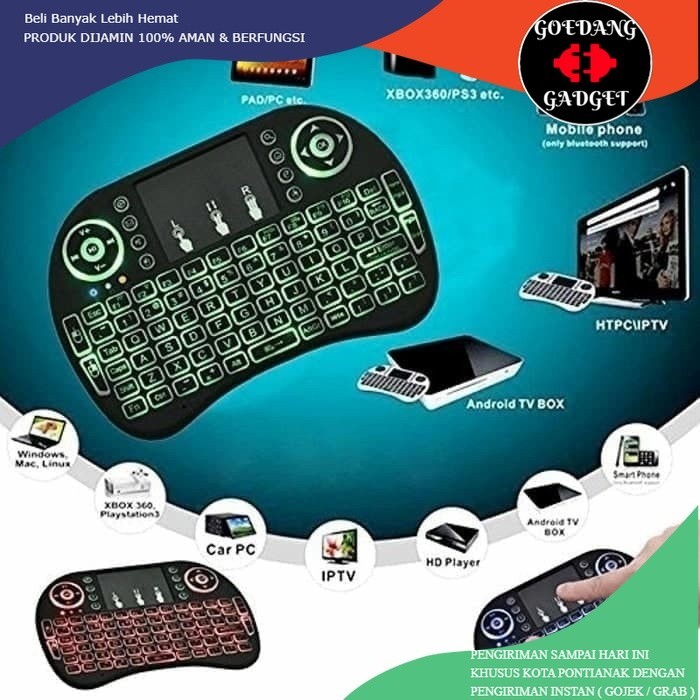 RGB i8 KEYBOARD MINI I8 WIRELESS REMOTE CONTROL BACKLIT RGB ANDROID TV BOX SET TOP BOX