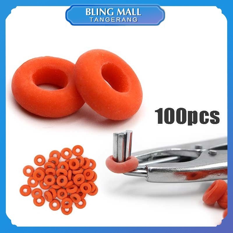 100 Buah Karet Tang Kastrasi Cincin / Karet Kastrasi Cincin Untuk Ternak Kambing Domba Anjing