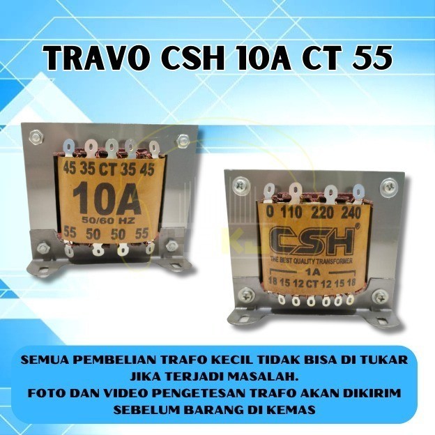 MT99 TRAVO CSH 10A CT 55 KECIL trafo 10 amper ct55 CSH Travo 10 A CT55