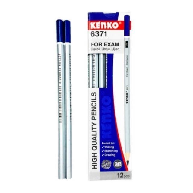 

Pensil KENKO Kayu Silver Cap Biru 2B 6371 (1 Pack isi 12 Pcs)