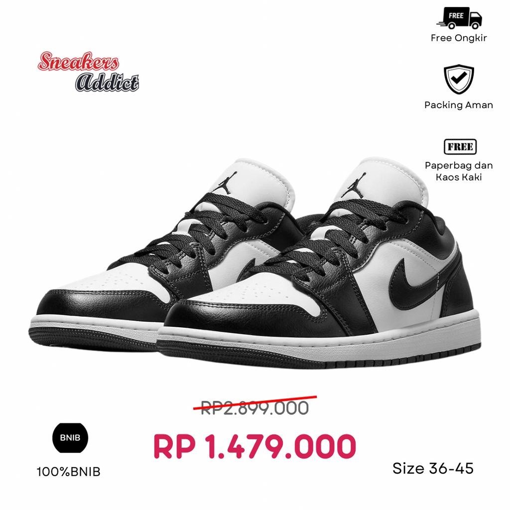PROMO Sepatu Sneakers Nike Air Jordan 1 Low Panda Black White 100% BNIB Global Market