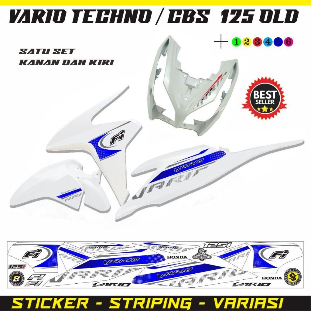 Striping motor vario techno / cbs 125 FI old variasi stiker striping vario 125 old VARIASI