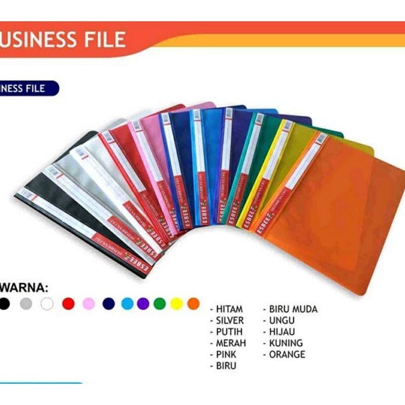 

Bussines File Folio Kantong Esbee (12 pcs) / Map Plastik Snelhecter BEST SELLER!!!