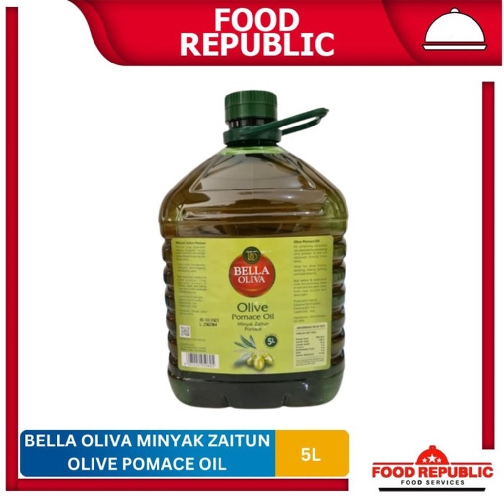 

Bella Oliva Olive Pomace Oil 5L / Minyak Zaitun / Olive Oil Import