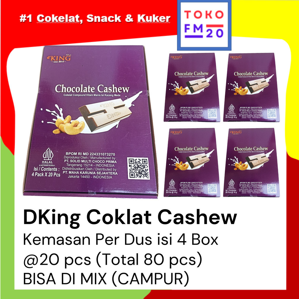 

DKING COKELAT CASHEW - SATU DUS ISI 4 KOTAK BISA DI MIX/CAMPUR