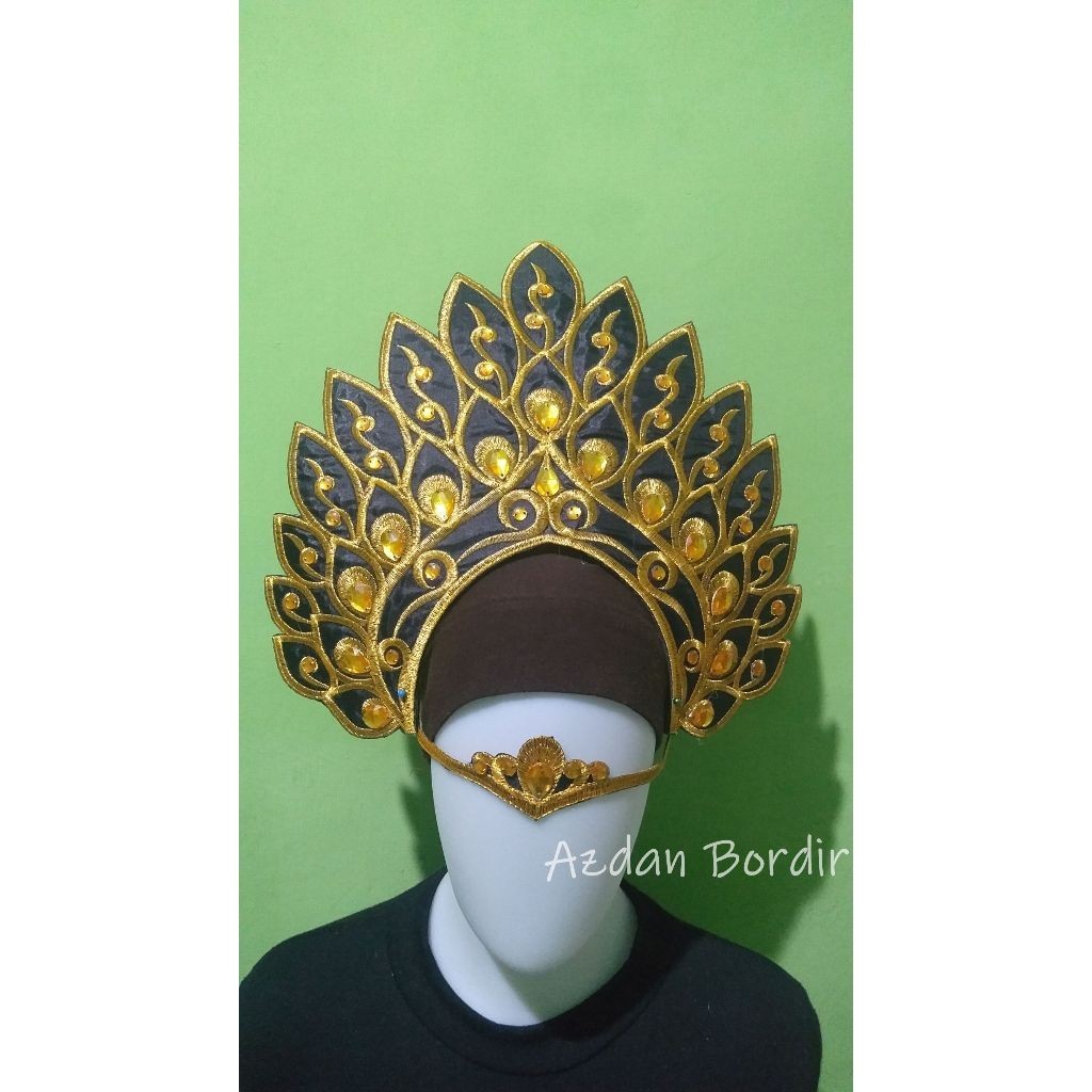 Renda Bordir Hiasan Kepala Mahkota Dewi Sinta/Siger Aksesoris Tari