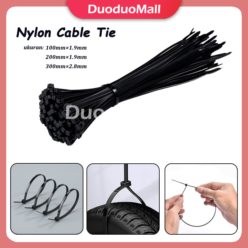 

100pcs Nylon Cable Tie /Kabel Ties Hitam