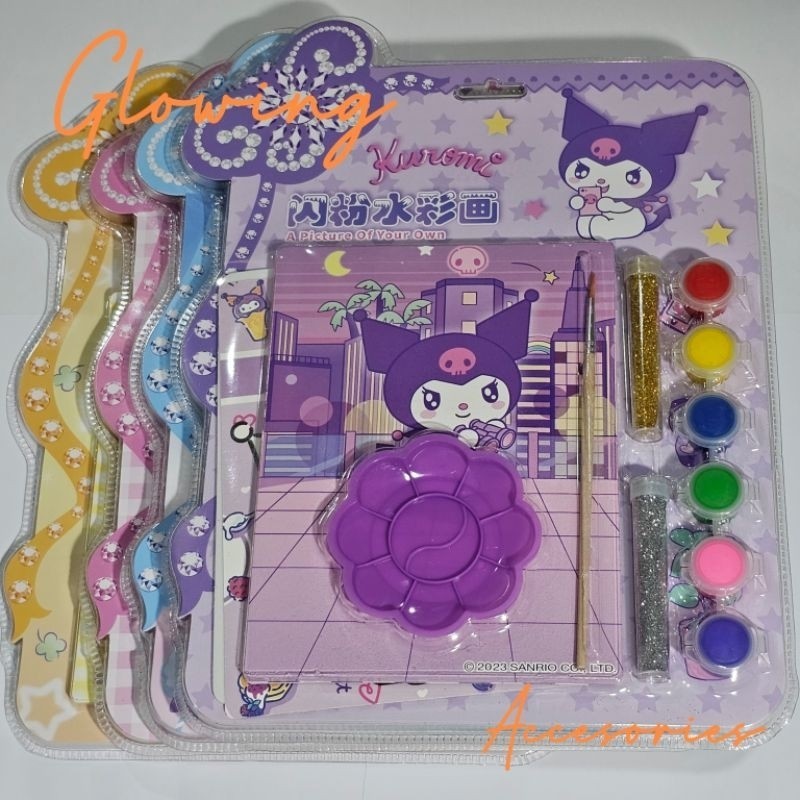 

DIY mewarnai SANRIO / painting book karakter sanrio / set lukis glitter sanrio
