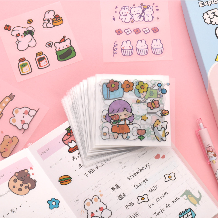 

✨AWC✨ STICKER JURNAL DIY WATERPROOF MOTIF KARTUN RANDOM HARGA PER LEMBAR