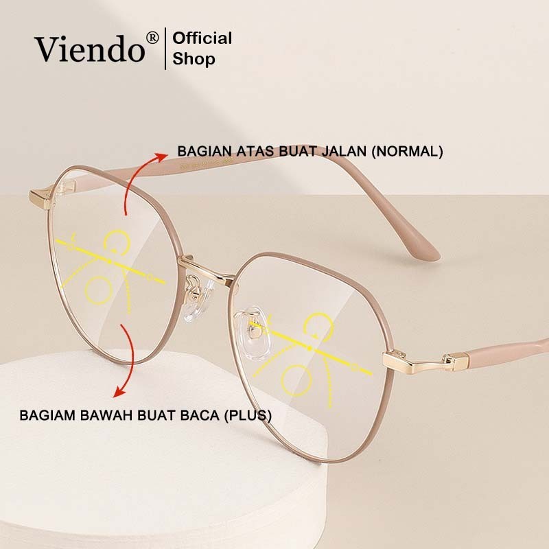 Viendo Kacamata Progresif Baca Jalan Plus Wanita Pria Anti Blueray Photocromic Kaca Mata Optik
