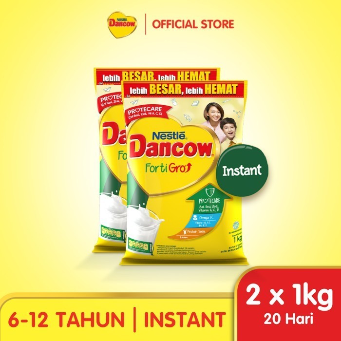 

TERJUAL Nestle DANCOW FortiGro Susu Bubuk Instan Pouch 1 Kg x 2pcs
