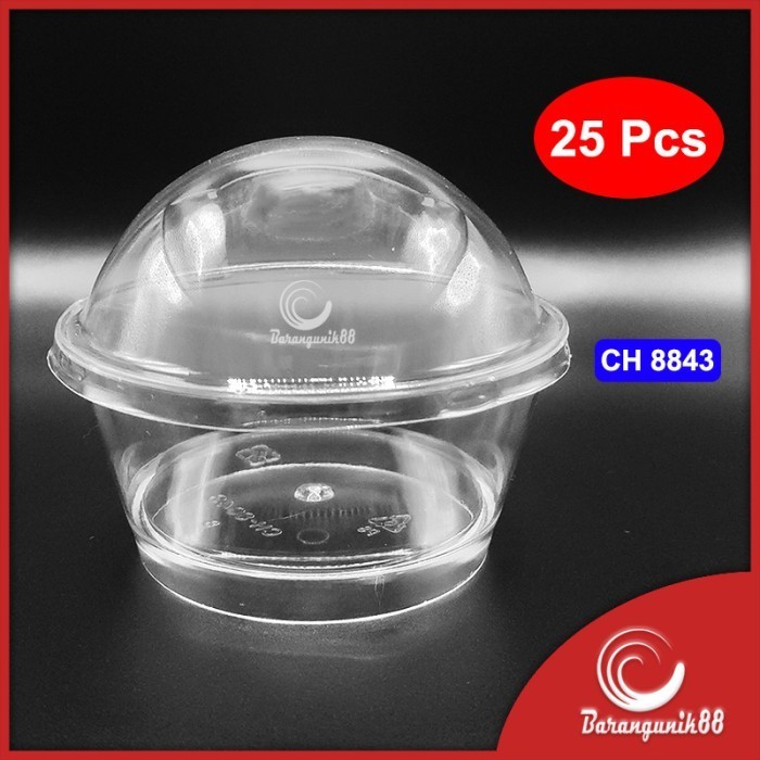 

TERJUAL [25 Pcs] Jelly Cup Gelas Puding Agar-agar CH 8843 Bulat + Lid 150 ml - CH 8843 + LID