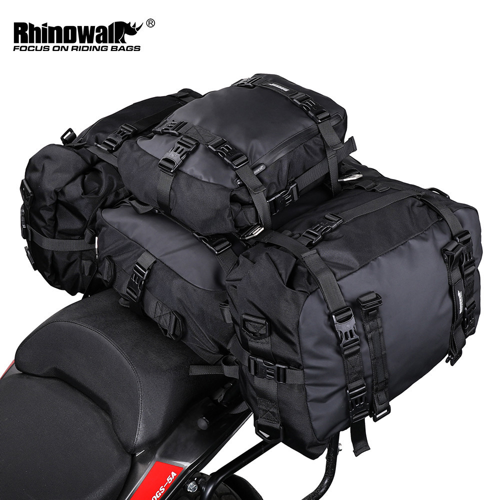 Rhinowalk Motorcycle Motocross Rear Seat Bag 10L/20L/30L Waterproof Tail Saddle Bag Luggage Storage 