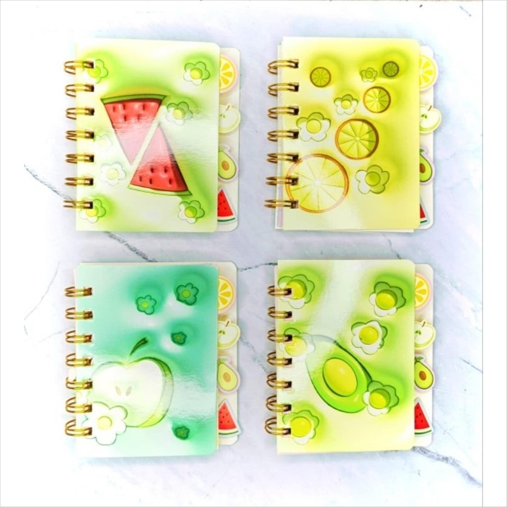 

(fruit) Buku Catatan Notebook Note Notes book Memo Mini Saku Pocket Kecil Lucu Karakter Bentuk Gambar Buah Fruit Murah kualitas premium ukuran A7