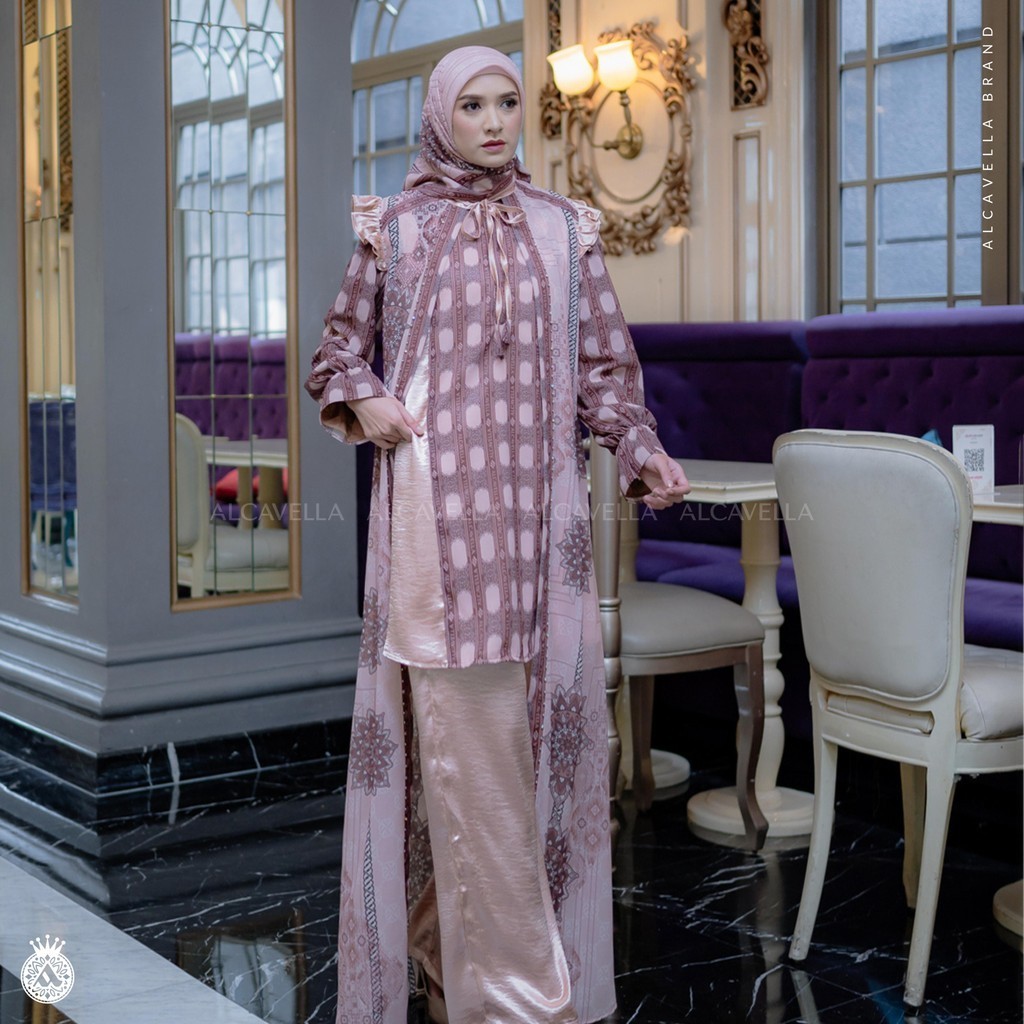 Alcavella - Maisyara One Set | Setelan Baju Wanita Muslim Outfit Elegan Nyaman