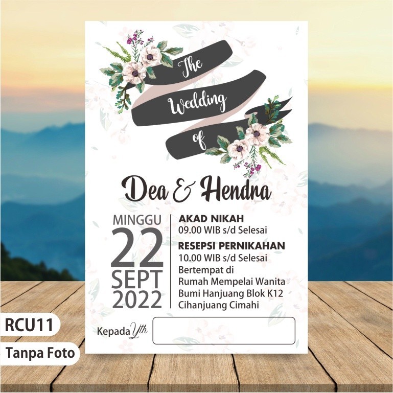 Undangan Kecil / Undangan Kopi / Punjungan COD