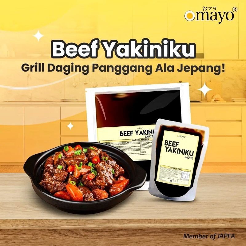 

OMAYO Beef Yakiniku 500 g Halal | Saus Yakiniku | Saos Yakiniku
