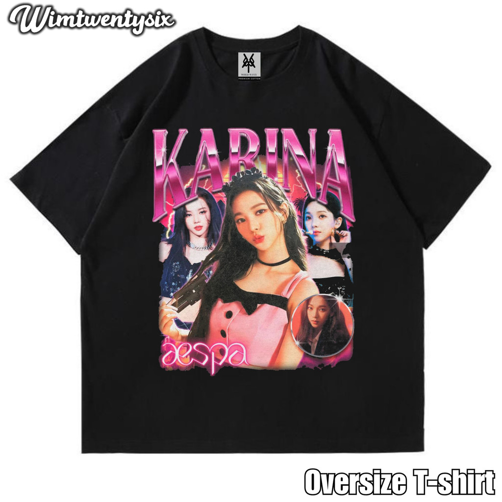 KAOS OVERSIZE | VINTAGE | T-SHIRT OVERSIZE | KAOS AESPA KARINA #1
