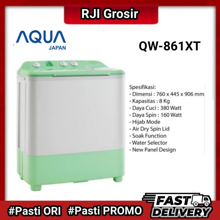 AQUA Mesin Cuci 2 Tabung 8 Kg QW-861XT QW 861 XT