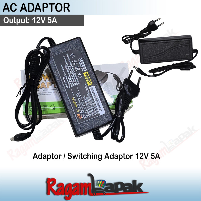 ADAPTOR 12V 5A CCTV POMPA DC Adaptor 12v5A  Adaptor 5A 12V