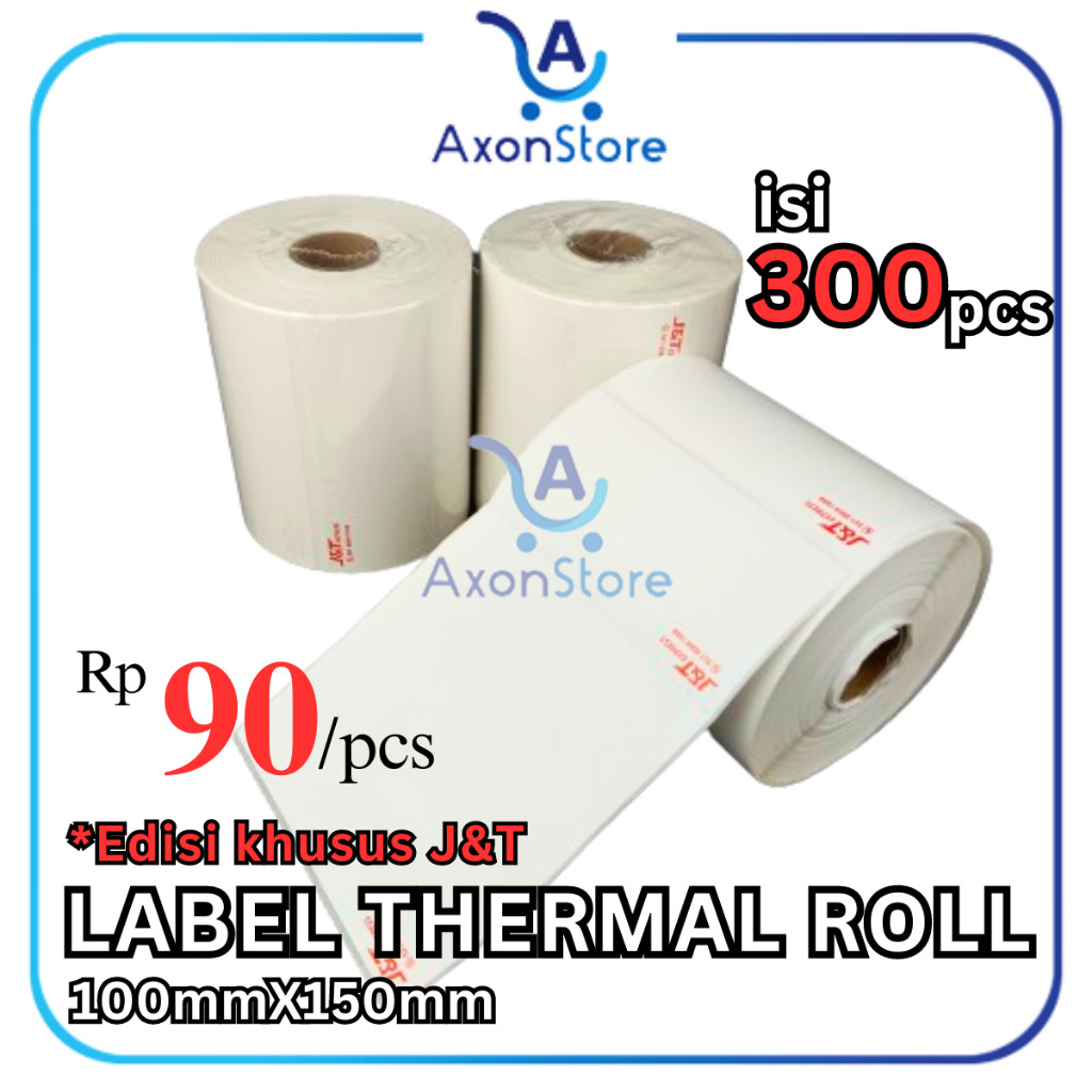 

HJK Label Thermal J&T 2 Rangkap 100x150 mm 300pcs Sticker Resi 4X6 JNT