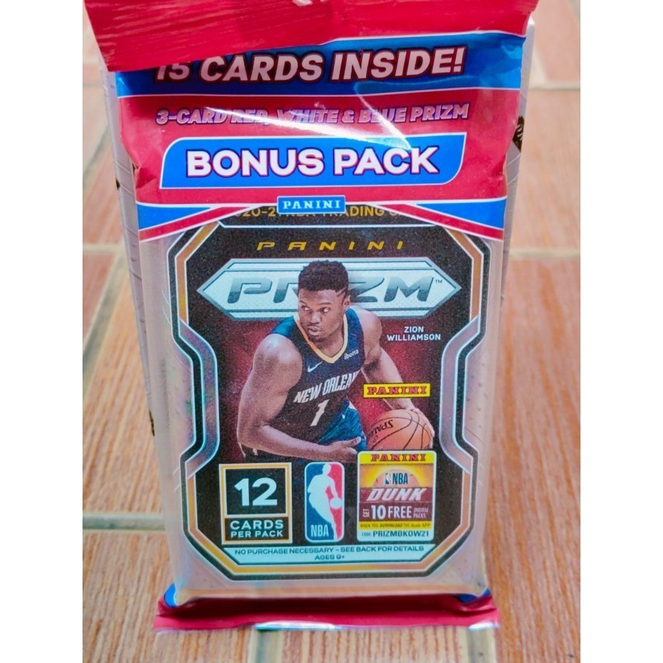 ORIGINAL Kartu Basket 2020-21 PANINI PRIZM Bonus Pack 15Cards Lamelo