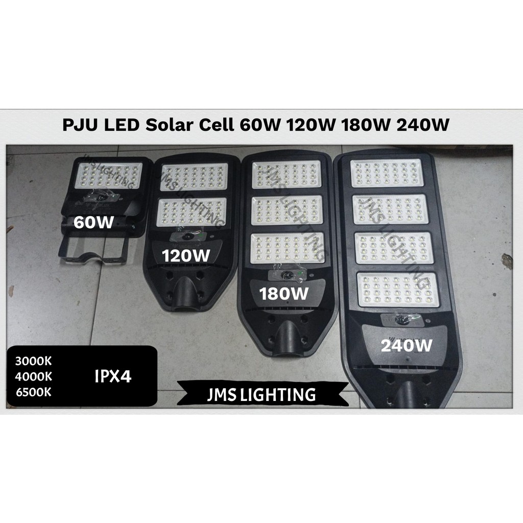 Lampu Jalan PJU LED Solar Cell 60W 120W 180W 240W Panel Surya SOROT 60 120 180 240 W WATT SolarCell