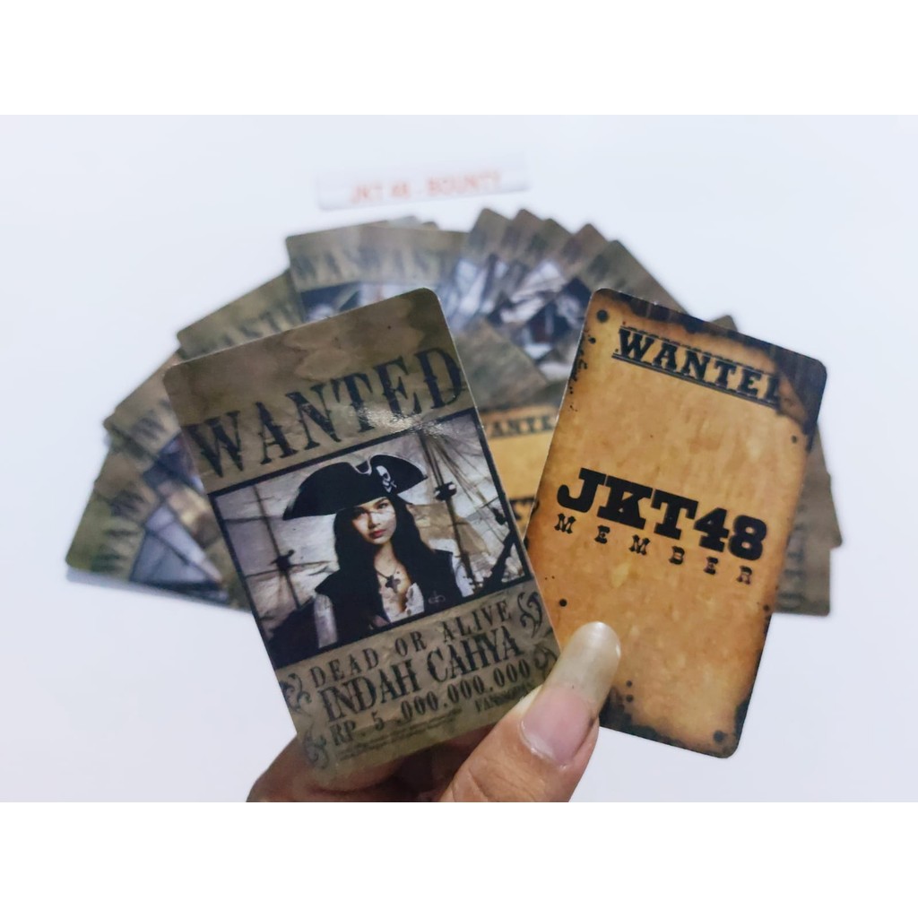 

potocart jkt 48 bounty isi 25 pcs cetak 2 sisi laminasi