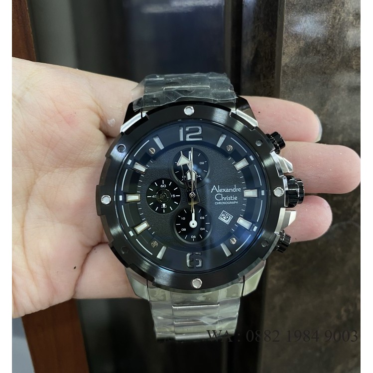 JAM TANGAN PRIA ALEXANDRE CHRISTIE AC6410 AC 6410 STAINLESS - Silver