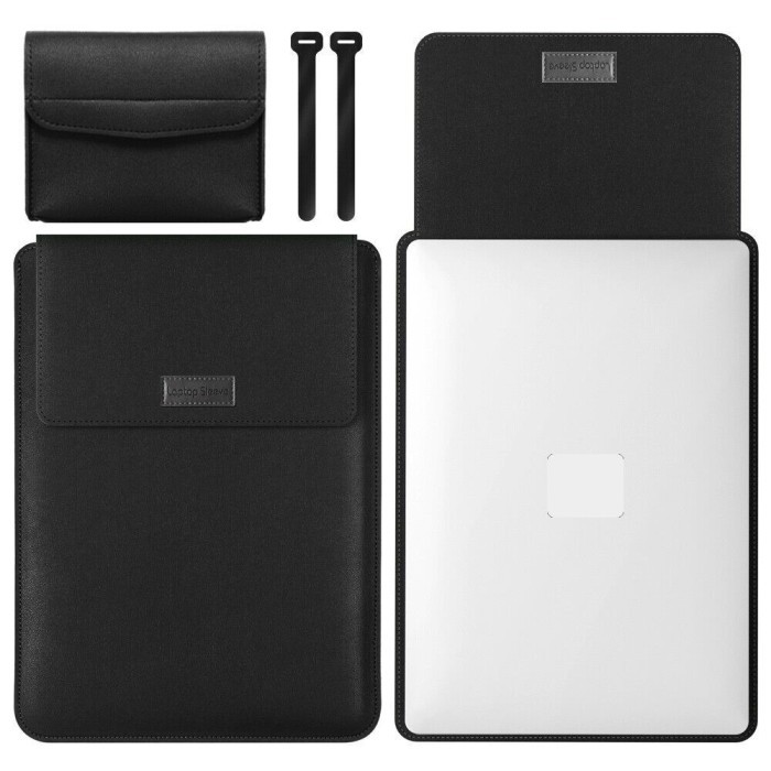 Anggit Laptop Advan Workplus Sleeve Bag Multifungsi Case Pad Pouch Leather - Hitam