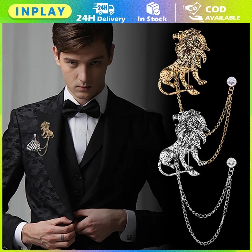 Aksesoris Bros Singa Jantan Rantai Pria Sesuai Dengan Aksesoris Pin Fashion Singa Jantan