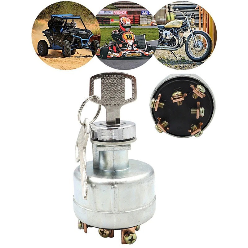 Switch swit Kunci Kontak Traktor Universal 6 Pin Switch Starter Untuk Mobil, Forklift, Truk, Kendara
