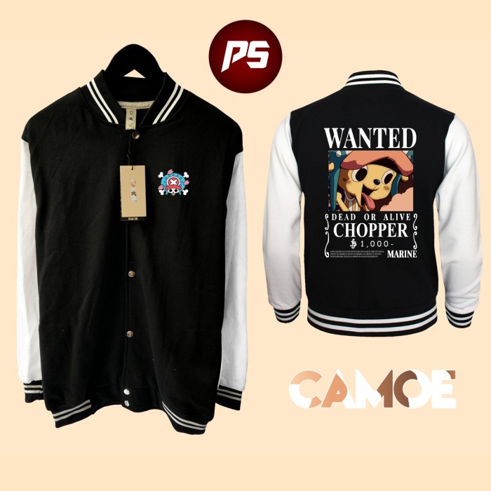 Jaket Varsity Chopper Wanted Bounty One Piece Straw Hat
