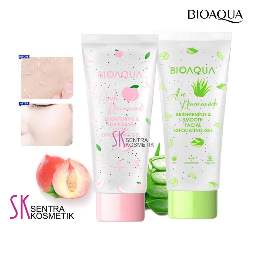 BIOAQUA Exfoliating Facial Peeling Gel Scrub Wajah  100 gr