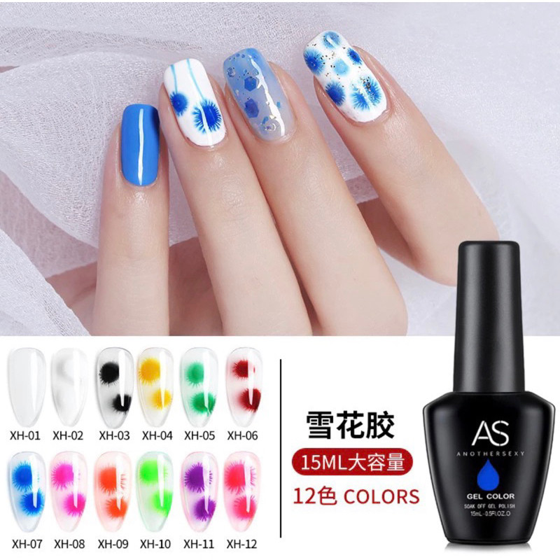 AS XH NAIL GEL POLISH SET 12 WARNA KUTEK GEL POLISH SET NEON BLOOM