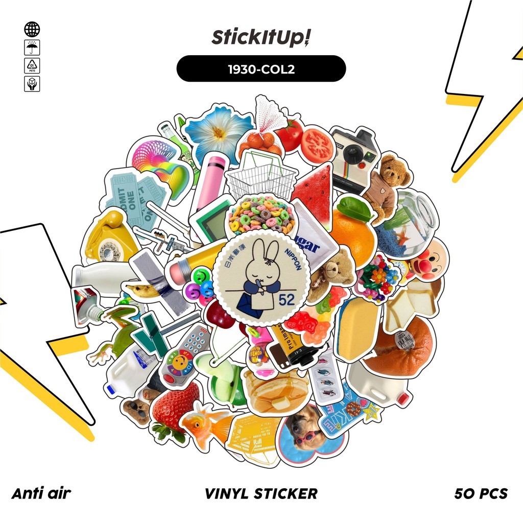 

COD✨ 50 Pcs Stiker COLORFUL RETRO AESTHETIC MIX 02 Lucu Anti Air Untuk Dekorasi Notebook Sepeda Skateboard Handphone DIY