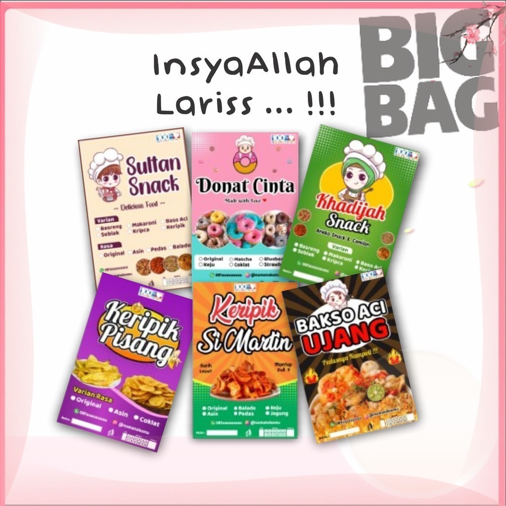 BIGPRINT - STIKER CEMILAN STICKER CEMILAN STIKER SNACK STICKER SNACK STIKER MAKANAN STICKER MAKANANA