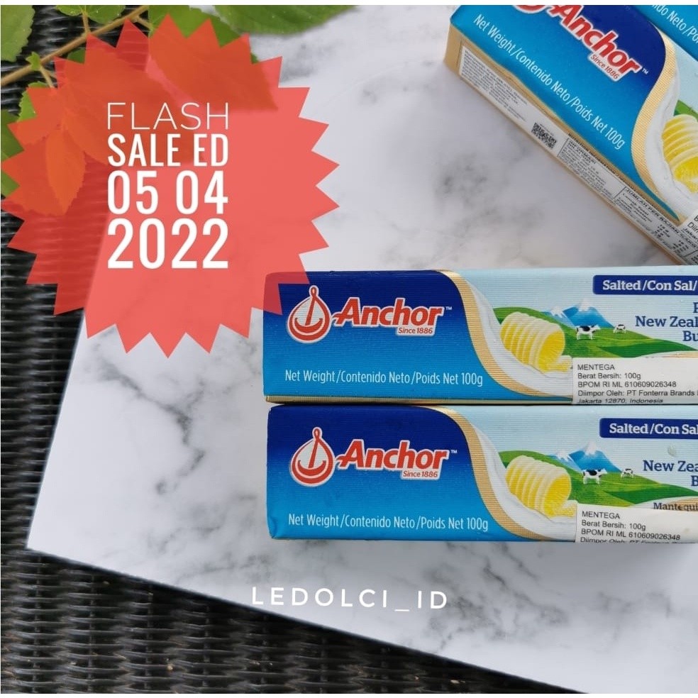 BUTTER ANCHOR SALTED 100 GRAM | MENTEGA ASIN ANCHOR KECIL 100 GRAM
