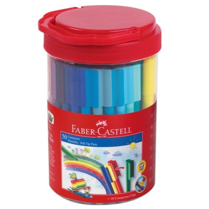 

[KIRIMHARIINI] - Pen / Spidol Warna isi 50 Faber Castell