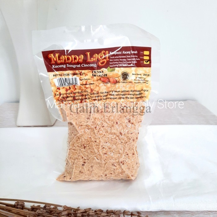 

lv MANNA LAGI Bubuk Kacang Sangrai Cincang HALUS Peanut Powder 250 gr