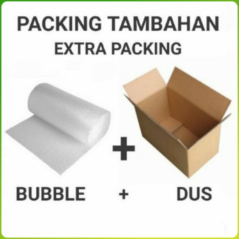

Extra Packing Kardus dan Bubble wrap untuk melindungi paket anda