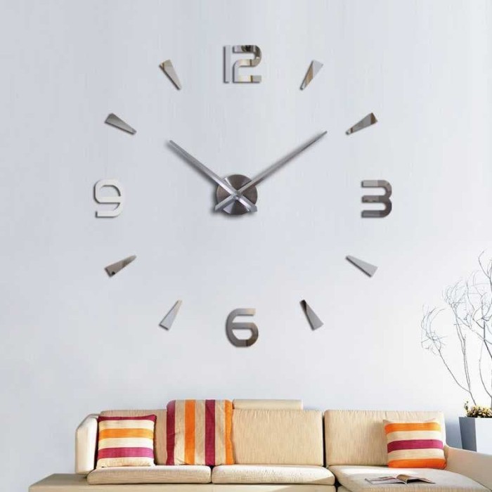 

Jam Dinding Besar Raksasa Dekorasi Minimalist 3D Giant Wall Clock #DIY - Gold
