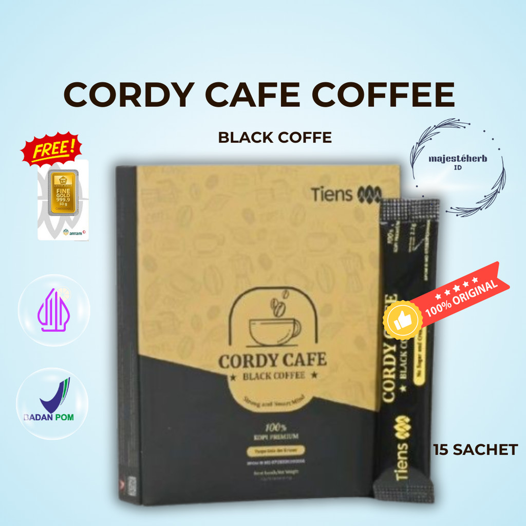 

CORDYCAFE BLACK COFFE ISI 15 SASET KOPI STAMINA PRIA KOPI VITALITAS PRIA by majesteherb.id